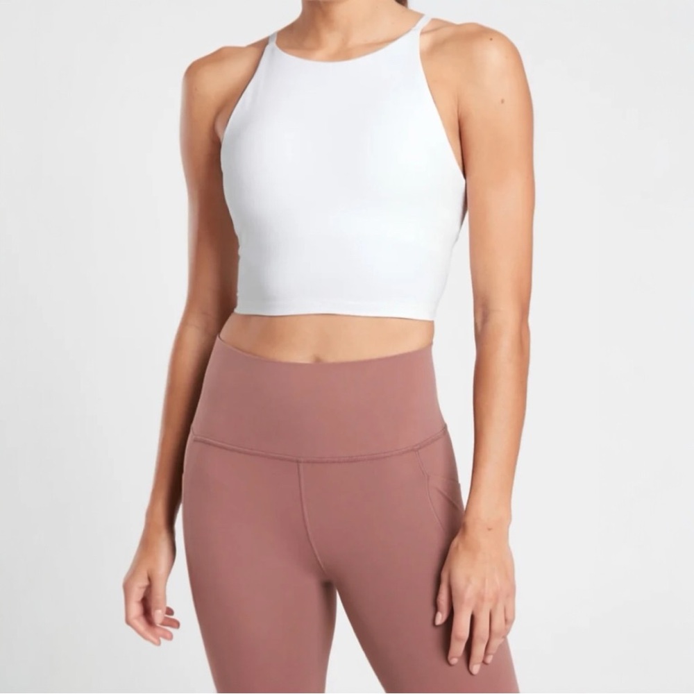 Athleta White Crop Top